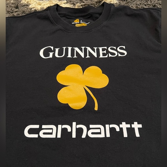 Men’s Carhartt x Guinness Original Fit Short Sleeve Tshirt -Black - Picture 4 of 9